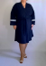 Халат махровый тёмно-синий (Smart-Woman, Россия) — размеры 68-70, 72-74, 76-78, 80-82