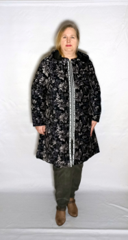 Кардиган-ветровка "FASHION"  серый на черном